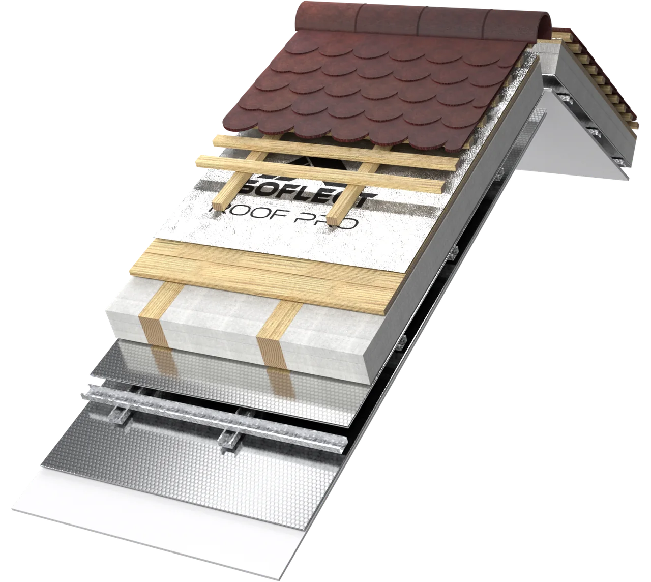 Rendering 3D: mansarda con i pacchetti System 10