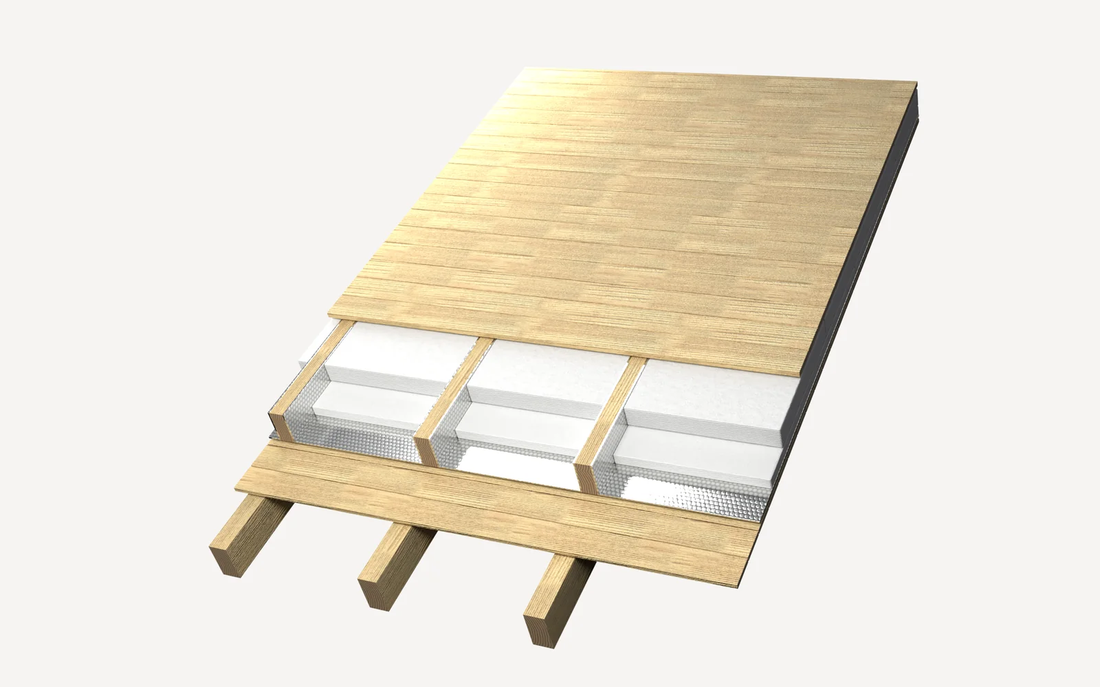 Installation, step 4: the roof boarding, optional