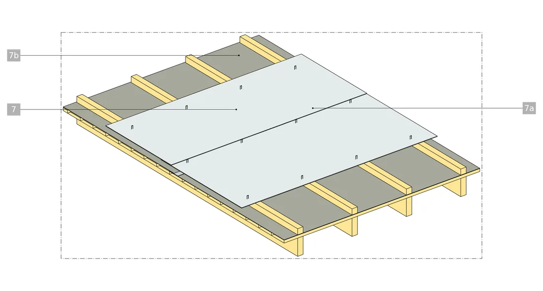 Installation drawing, step 7: Silver or Bronze: the second strip