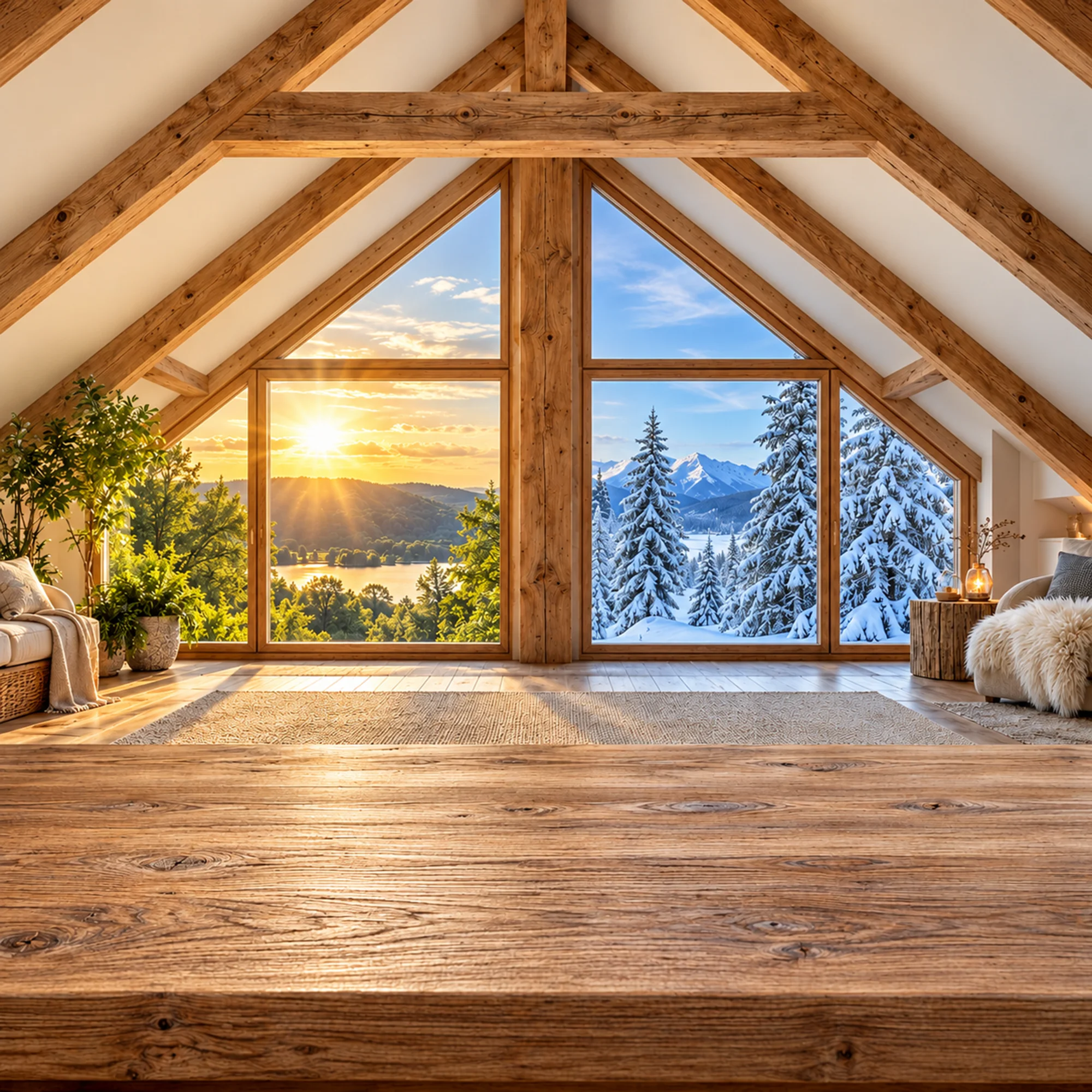 La stessa mansarda, d'estate e d'inverno: fresco ad agosto, caldo a gennaio