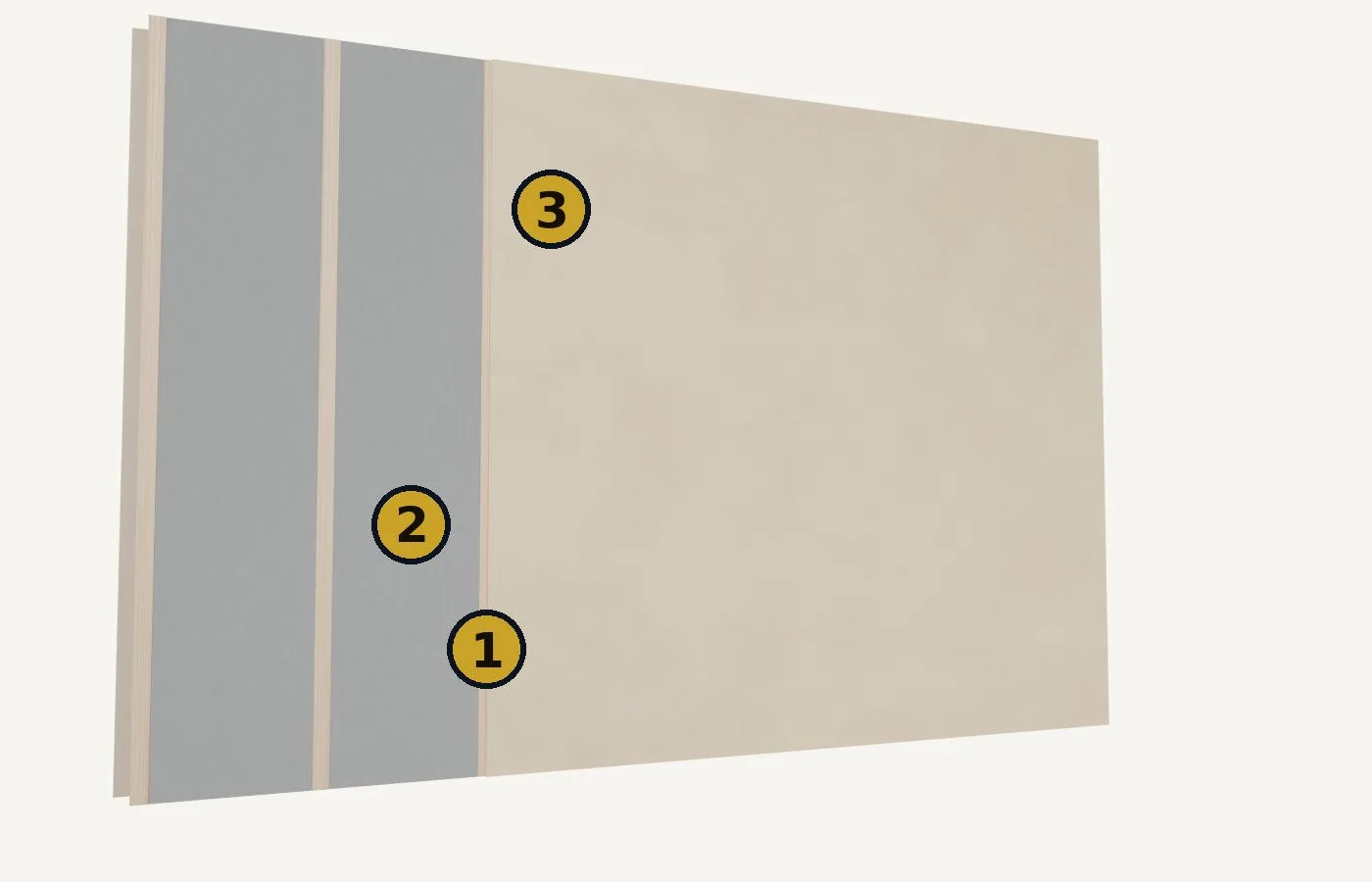Installation, step 1: the initial wall
