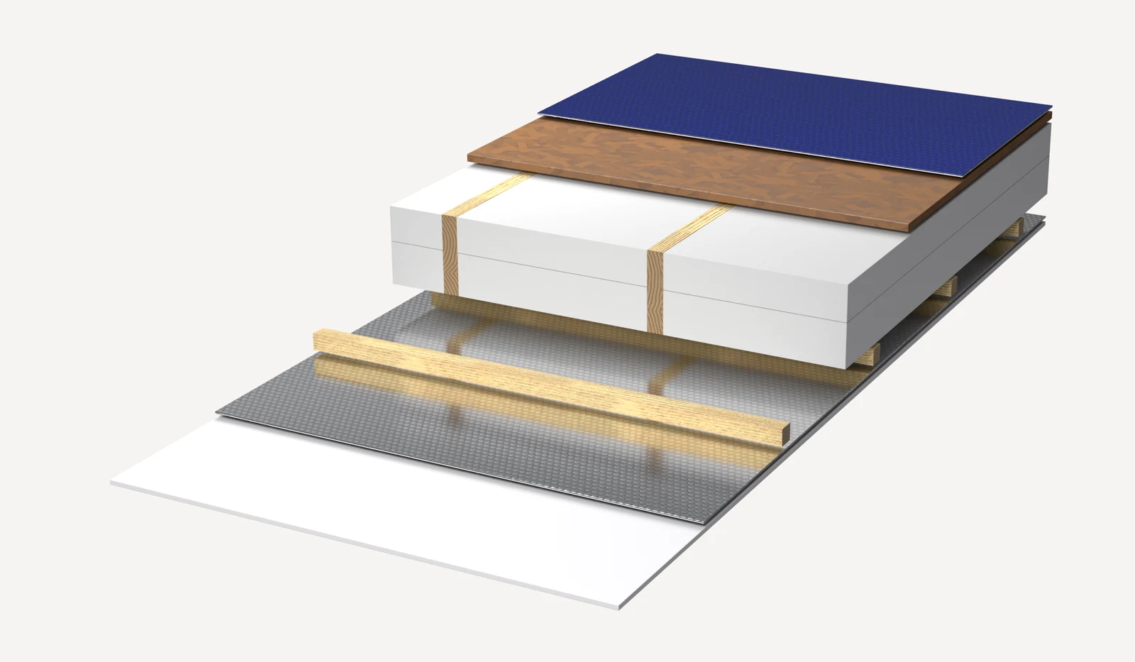 Technical drawing: insulating the intermediate floor between storeys