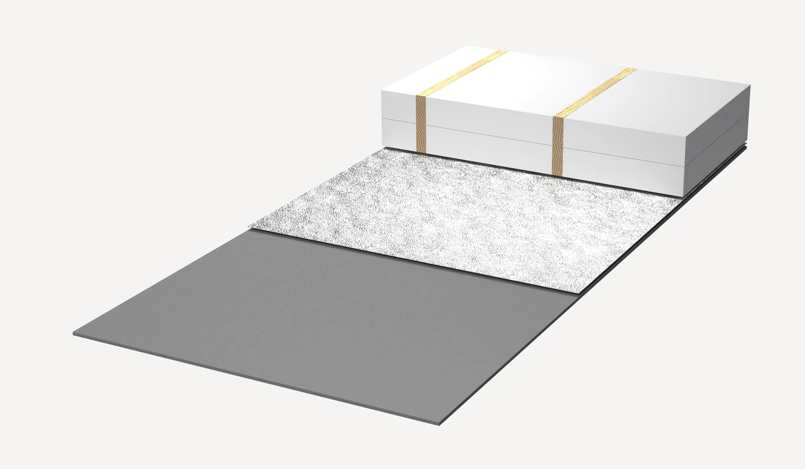 Technical drawing: insulating the floor over a crawl space