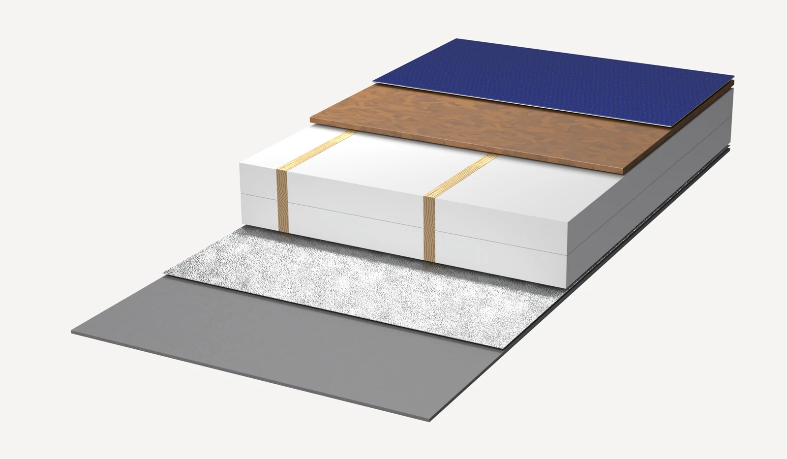 Technical drawing: insulating the floor over a crawl space
